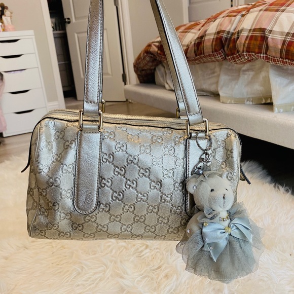Gucci gold monogram Guccissima GG handbag - Picture 1 of 7